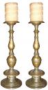A Pair of Solid Brass Candlesticks