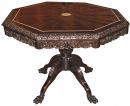 A 19th Century Anglo-Indian Macassar Ebony Octagonal Center Table