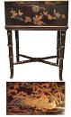 A Late 18th Century Japanned Lap Desk Side Table