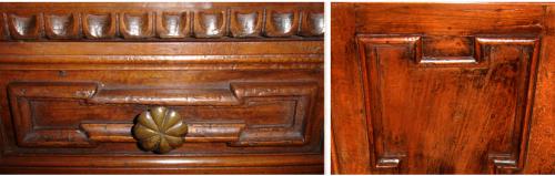 A Remarkable Pair of 17th Century Italian Walnut Credenzas