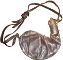 A Late 19th Century Leather and Brass Italian Bota Bag 