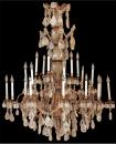 A  19th Century Italian 24-Light Gilt Bronze and Rock Crystal Chandelier