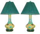 A Pair of Lamps Comprised of 19th Century Chinese Glazed Crackleware Urns