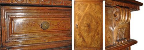 An 18th Century Italian Baroque Walnut Credenzina No. 1973 An 18th Century Italian Baroque Walnut Credenzina No. 1973
