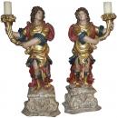 A Triumphant Pair of 18th Century Archangel Torchères