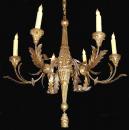 An 18th Century 6-light Giltwood and Gilded Metal Chandelier