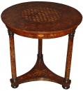 A Breathtaking 18th Century Italian Marquetry and Parquetry Mahogany Side Table