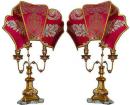 A Pair of 18th Century Italian Three-Armed Candlelabra Lamps