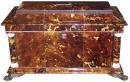 An Unusually Large and Rare English Regency Tortoiseshell Tea Caddy