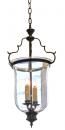 A 19th Century French Glass Two-Light Hurricane Lantern