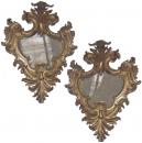 A Pair of Italian Florentine Baroque Giltwood Mirrors