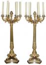 A Pair of 6-Light Pierre-Philippe Thomire (1751-1843) French Empire Gilt Bronze Candelabra