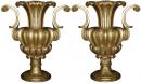 A Magnificent Pair of 18th Century Baroque Giltwood Urns