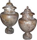 A Pair of 19th Century Italian Breccia Marble Urns