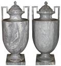 A Pair of 19th Century Cioppolino Marble Amphora Urns
