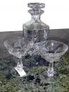 A French Crystal Decanter with Two Glasses