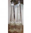 A Harlequin Pair of Rock Crystal Obelisks