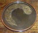 A Small Circular Japanese Papier Mache Tray