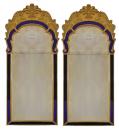A Pair of 19th Century Italian Carved Giltwood Mirrors