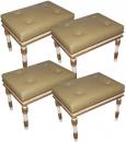 A Set of Four 19th Century Polychrome Neoclassical Benches