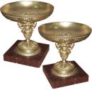 A Pair of 19th Century French Bronze Dore Tazzas