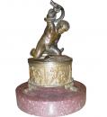 An Early 19th Century Inkwell & Bronze Putti Figure
