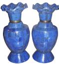 A Pair of Solid Lapis Lazuli Italian Vases