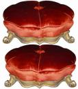 A Pair 19th Century Italian Giltwood Foot Stools