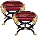 A Magnificent Pair of Italian Empire Curule Benches
