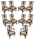 A Set of 19th Century English Mahogany Chinese Chippendale Dining Chairs