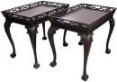 A Pair of 18th Century Georgian Chinoiserie Mahogany Side Tables
