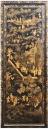 An Single 18th century English Chinese Export Lacquered Screen Panel