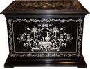 A Magnificent 18th Century Italian Ebony and Bone Cave à Liqueur