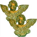 A Splendid Pair of 19th Century Italian Carved Winged Silver Gilt Putti Architectural Appliques