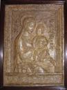 A 19th Century Terra Cotta Madonna and Child Wall Plaque