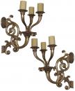 A Pair of 19th Century Italian Giltwood Sconces