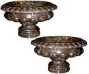 A Pair of Late 19th Century Italian Marble Tazzas
