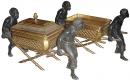 A Pair of Bronze and Ormolu 19th Century Table Accessories