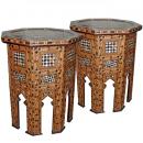 A Pair of Moorish Levantine Octagonal Side Tables