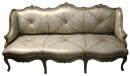 An 18th Century Italian Louis XV Pastel Blue Polychrome Canape