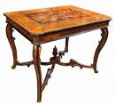 An 18th Century Italian WalnutParquetry and Ebonized Table