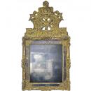 An 18th Century French Transitional Louis XV Giltwood Mirror