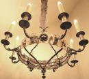 A Unique 17th Century Solid Sterling Silver Spanish Chandelier