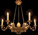 An 18th Century Tuscan Giltwood Six-Light Chandelier