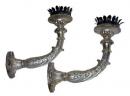 A Pair of Italian Silver Gilt 18th Century Louis XV Appliques