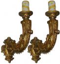 A Dramatic Pair of 18th Century Italian Silver Gilt Appliques