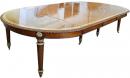 An Expanding Six-Leaf 18th Century Italian WalnutEbonyElm and Parcel Gilt Dining Table