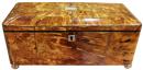 A Large 19th Century Blonde Tortoiseshell Tea Caddy