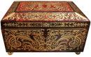 A Mid 19th Century French Red Boullework Tea Caddy
