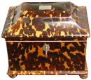 A 19th Century English Tortoiseshell Tea Caddy